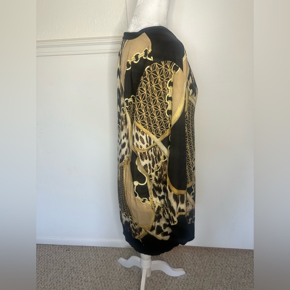 Black Label Brown and Black Print Women's Sweater size 2 - Picture 4 of 9